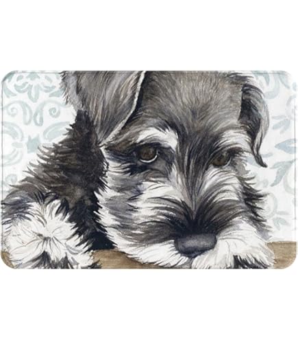 ミニチュア シュナウザー ラグ ダークブルー ミニチュア シュナウザー ラグ ダークブルー